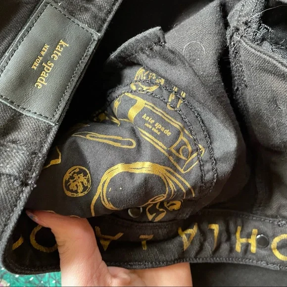 NWOT Kate Spade Broome Street Black Crop Mid Rise Straight Leg Jeans 31 - Picture 10 of 13